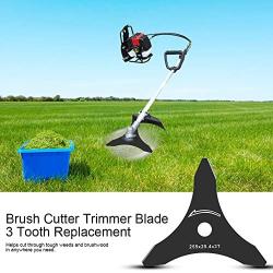 1 PCs 10'' x 3T Teeth Steel Brush Cutter Trimmer Blade, Haofy Durable Grass & Brush Weed Eater Blade, Weed Eater Trimmer Blade with 3 Teeth Gearden Yard Brush Mover Replacement Part