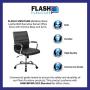 Flash Furniture Mid-Back Black LeatherSoft Executive Swivel Office Chair with Chrome Base and Arms