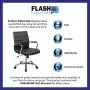 Flash Furniture Mid-Back Black LeatherSoft Executive Swivel Office Chair with Chrome Base and Arms Flash Furniture Mid-Back Black LeatherSoft Executive Swivel Office Chair with Chrome Base and Arms