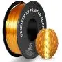 GEEETECH Metal Shine Filament 1.75mm for 3D Printer,Silk 1kg (2.2lbs) Spool Christmas Decorations Print Pla Filament, Metallic Gold GEEETECH Metal Shine Filament 1.75mm for 3D Printer,Silk 1kg (2.2lbs) Spool Christmas Decorations Print Pla Filament, Metallic Gold