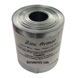 Zinc Armor - 3 inch Wide Zinc Strip, 1-roll of 50 Feet Prevent Algae, Moss,for Roofs Fungus & Mildew- Made in USA