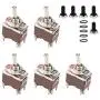 ESUPPORT Silver Contact Car Univeral Heavy Duty 20A 125V DPST 4Pin ON/OFF Rocker Toggle Switch Metal Waterproof Boot Cap 12mm Pack of 5 ESUPPORT Silver Contact Car Univeral Heavy Duty 20A 125V DPST 4Pin ON/OFF Rocker Toggle Switch Metal Waterproof Boot Cap 12mm Pack of 5