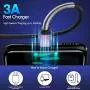 CyvenSmart USB Type C Cable, USB A 2.0 to USB-C Fast Charger Extra Long Durable TPE Cord Compatible with Samsung Galaxy A10/A20/A51/S10/S9/S8 Plus/Note 9/8,LG V50 V40 G8 (2Pack 1Foot, Purple)