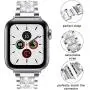 LELONG for Apple Watch Band 38mm 40mm 42mm 44mm SE Series 6 Series 5 4 3 2 1 , Bling Replacement Bracelet iWatch Band, Diamond Rhinestone Stainless Steel Metal Wristband Strap