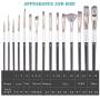 Paint Brush Set, Ekkong 15Pcs Art Paint Brushes with Free Palette Knife, Watercolor Sponge and Pop-up Carrying Case for for Acrylic, Oil, Watercolor and Gouache Painting, Adult and Kid (Black)