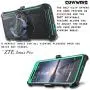 COVRWARE [Iron Tank] case Compatible with ZTE ZMAX PRO/ZTE Carry, with Built-in [Screen Protector] Full-Body Rugged Holster Armor Case [Brushed Metal Texture Design][Belt Clip][Kickstand], Teal