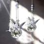 H&D Hyaline & Dora Sun Catcher Crystal Ball Prism Metal Butterfly Decor Pendant,Christmas Lights Part Accessories