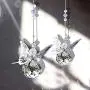 H&D Hyaline & Dora Sun Catcher Crystal Ball Prism Metal Butterfly Decor Pendant,Christmas Lights Part Accessories
