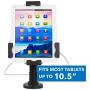 Mount-It! Secure Universal Tablet POS Kiosk with Wall Bracket Add-on | Locking Tablet Stand with Adjustable Clamp for iPad 7, iPad Mini, Samsung Galaxy Tab, Surface Go & 7.9''- 10.5'' Tablets - MI-3784