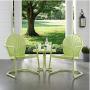 Crosley Furniture KO10004KL Griffith 3-Piece Retro Metal Outdoor Seating Set with 2 Chairs and Side Table, Key Lime