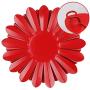 Zcaukya Large Metal Flower Wall Decor, 13'' Flower Art Wall Hanging for Indoor Outdoor Home Bedroom Office Garden (Red)