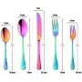 20-Piece Flatware Silverware Set, Bisda Rainbow Stainless Steel Cutlery Sets, Multipurpose Use for Home, Kitchen, Restaurant, Hotel Tableware Utensil Service for 4 20-Piece Flatware Silverware Set, Bisda Rainbow Stainless Steel Cutlery Sets, Multipurpose Use for Home, Kitchen, Restaurant, Hotel Tableware Utensil Service for 4