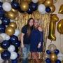 OuMuaMua 129Pcs Navy Blue Gold Balloon Arch Garland Kit, Navy White Gold Confetti Balloons with Balloon Accessories for Graduation Party Baby Shower Wedding Birthday Class of 2020 Prom Decorations
