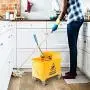 TryE 5 Gallon Yellow Mop Bucket with Wringer 21Qt Plastic Combo Bucket with Metal Handle and Wheels for Cleaning Floor TryE 5 Gallon Yellow Mop Bucket with Wringer 21Qt Plastic Combo Bucket with Metal Handle and Wheels for Cleaning Floor