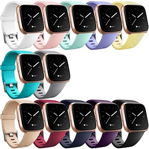 Hamile Bands (12 Pack) Compatible for Fitbit Versa/Versa 2/Lite/SE, Classic Soft Watch Bands for Fitbit Versa 2 & Fitbit Versa & Lite & Special Edition Smartwatch Wristbands, for Women Men, Large Hamile Bands (12 Pack) Compatible for Fitbit Versa/Versa 2/Lite/SE, Classic Soft Watch Bands for Fitbit Versa 2 & Fitbit Versa & Lite & Special Edition Smartwatch Wristbands, for Women Men, Large