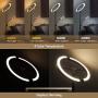 FIMEI Floor Lamp, Modern LED Rotatable Floor Lamp with Reading Light, Standing Lamp with Stepless Dimming and 3000K-6000K Color Temperature, Separately Rotatable Design, Touch and Remote Control
