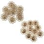 JCBIZ 10 Sets of Metal Sewing Buttons Metal Snap Buttons Clasp Buttons Hollow Flower Sewing Press Studs Buttons Coat Buttons Golden