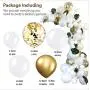 OMIA White Balloons Garland Kit - 104pcs 12Inch White Balloons & Gold Confetti Balloons Garland Arch Kits for Party Decoration - Wedding Birthday Baby Shower Graduation