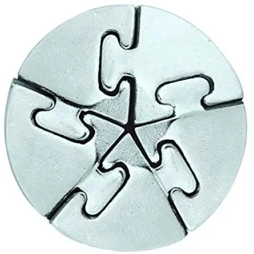 Bepuzzled SPIRAL Hanayama Cast Metal Brain Teaser Puzzle (Level 5) Puzzles For Kids and Adults Ages 12 and Up