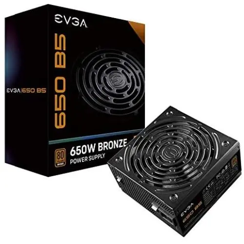 EVGA 220-B5-0650-V1 650 B5, 80 Plus Bronze 650W, Fully Modular, EVGA ECO Mode, 5 Year Warranty, Compact 150mm Size, Power Supply EVGA 220-B5-0650-V1 650 B5, 80 Plus Bronze 650W, Fully Modular, EVGA ECO Mode, 5 Year Warranty, Compact 150mm Size, Power Supply