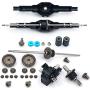 WANGYOUCAO Metal Upgrades for Wltoys 12428 12423 12628 RC Car Spare Part Upgrade Metal Front Rear Differential Gear Set 12428-0091/0133 3D Printing Accessories (Color : Metal Front Wave Box)