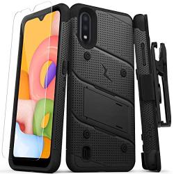 ZIZO Bolt Series for Galaxy A01 Case - Black & Black