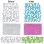 GORGECRAFT 3pcs Metal Frame Cutting Dies Number Alphabet Carbon Steel Embossing Stencil Template Mould for DIY Card Making Scrapbooking Paper Craft Photo Album