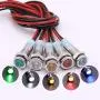 mxuteuk 5 Pcs 12V-24V 6mm 1/4'' LED Metal Indicator Light Raised Head Waterproof Signal Lamp Red Yellow Blue Green White with Wire for Car Truck Boat M6-12P mxuteuk 5 Pcs 12V-24V 6mm 1/4'' LED Metal Indicator Light Raised Head Waterproof Signal Lamp Red Yellow Blue Green White with Wire for Car Truck Boat M6-12P