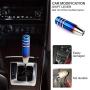 Aluminum Weighted Manual Shift knobs, Long Stick Shift Knob Gear Shifter Knobs, Car Accessories Lever Cover Head 5 inch Universal Shifter Knobs with 3 Threaded Adapters M8 M10 M12 x 1.25 (Silver)