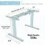 TOPSKY Dual Motor Electric Adjustable Standing Computer Desk for Home and Office (White Frame only)