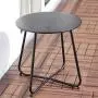 Grand patio Round Metal Side/End Table, Steel Patio Coffee Table for Bistro, Porch, Weather Resistant Outside Table Small (Black) Grand patio Round Metal Side/End Table, Steel Patio Coffee Table for Bistro, Porch, Weather Resistant Outside Table Small (Black)