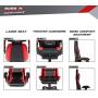 BOSSIN Racing Style Gaming Chair Computer Desk Chair with Footrest and Headrest Ergonomic Design Large Size High-Back E-Sports Chair PU Leather Swivel Game Office Chair Sillas Gaming(Red)