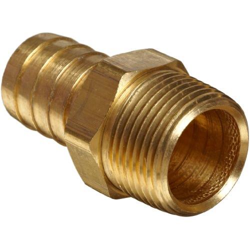 Anderson Metals-57001-0608 Brass Hose Fitting, Connector, 3/8'' Barb x 1/2'' Male Pipe