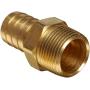 Anderson Metals-57001-0608 Brass Hose Fitting, Connector, 3/8'' Barb x 1/2'' Male Pipe