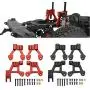 Benedict Harry 4PCS Aluminum Rear/Front Shock Tower Shock Hoops for Axial SCX10 II 90046 90047 1/10 Scale Crawlers Truck Car Upgrade (Black)
