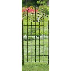 H Potter Garden Trellis for Climbing Plants Wrought Iron Metal Privacy Screen for Patio Deck Porch Outdoor Wall Decor Weather Resistant Large