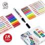 ZEYAR Paint Pens, Expert of Rock Painting, Extra Fine Point, 18 Colors, AP Certified. Permanent Ink & Waterproof, Works on Rock, Wood, Glass, Metal, Ceramic and more