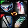 Anti-Spy Anti-Peeping Privacy Magnetic Case for iPhone 11 Clear Double Sided Tempered Glass [Magnet Absorption Metal Bumper Frame] Thin Anti-Spy 360 Full Protective Phone Case (Blue, 11 6.1'')