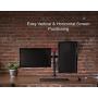 VIVO Dual LCD Monitor Desk Mount Stand Heavy Duty Fully Adjustable fits 2 /Two Screens up to 27'' (STAND-V002)