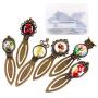 Glarks 12-Pieces Mixed Metal Antique Bronze Bookmark Sets, 6 Styles Round and Oval Alloy Trays and Glass Cabochons for Reading Gift Crafting DIY Book Marker Making