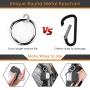 Lauzq Metal Airpods Case,Hard Case Cover Full Protective Skin Cover Shockproof Compatible Airpods 1&2 Charging Case(Not for Wireless Charging),Dual-Layer Silicone & Anti-Lost Keychain