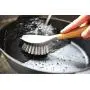 Full Circle Tenacious C Cast Iron Brush and Scraper, Bamboo Handle, 1 EA, Grey
