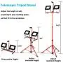 Led Work Light 10000 Lumen 5000K led Work Light with Stand Dual Head Work Light Adjustable Metal telescoping Tripod Stand Work Lights IP65 Waterproof Led Work Light 10000 Lumen 5000K led Work Light with Stand Dual Head Work Light Adjustable Metal telescoping Tripod Stand Work Lights IP65 Waterproof