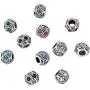 Kissitty 50-Piece 11x9mm Antique Silver Plated Large Hole Bicone European Rhinestone Beads Random Mixed Color for DIY Jewelry Making Kissitty 50-Piece 11x9mm Antique Silver Plated Large Hole Bicone European Rhinestone Beads Random Mixed Color for DIY Jewelry Making