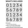 Curb Stencil Kit for Address Painting, All Numbers - 14 Mil Mylar Plastic [4'' Tall Numbers, 2 of Each]