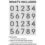 Curb Stencil Kit for Address Painting, All Numbers - 14 Mil Mylar Plastic [4'' Tall Numbers, 2 of Each]