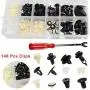 ANTS PART 146Pcs 12Sizes Car Fender Door Hood Bumper Trim Rivet Clip Body Retainer Assortment Kit ANTS PART 146Pcs 12Sizes Car Fender Door Hood Bumper Trim Rivet Clip Body Retainer Assortment Kit
