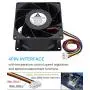 GDSTIME 80mm x 38mm 8038 PWM High Speed Dual Ball Bearing DC 12V 80mm Cooling Fan GDSTIME 80mm x 38mm 8038 PWM High Speed Dual Ball Bearing DC 12V 80mm Cooling Fan