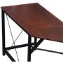 DlandHome L-Shaped Computer Desk 59 inches x 59 inches, Composite Wood and Metal, Home Office PC Laptop Study Workstation Corner Table with CPU Stand, ZJ02-WB Walnut and Black Legs, 1 Pack