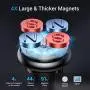 Magnetic Phone Car Mount, Bakel Phone Holder for Car [Upgraded Metal Clip] Air Vent Phone Mount with Strong Magnets for Car Compatible with 4-11 Inch Smartphones